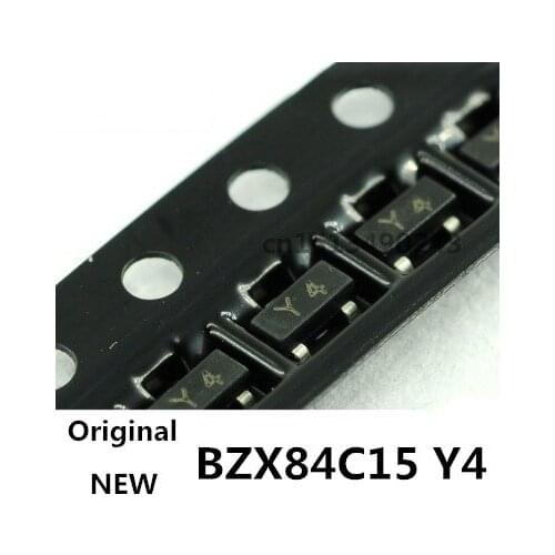 Original new 100pcs/ BZX84C15 15V SOT23 silk screen Y4