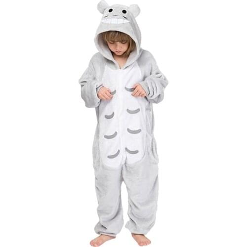 Children Kigurumis Onesies Cartoon Cute CAT Pajama suit Girl Boy Party Winter Homewear Jumpsuit Cosplay Sleepwear Child