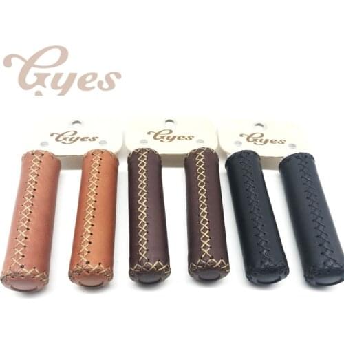 Taiwan Gyes Grips Bicycle Handlebar Grips Cow Leather grips with 125mm MTB Grips