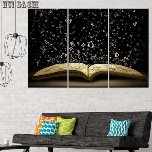 HD Prints Modern Poster Modular Canvas Pictures 3 Pieces Pages Book Paintings Home Decoration For Living Room Framework Wall Art