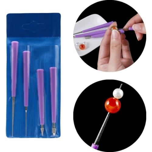 Beaded Reaming Needle Beading Hole Enlarger Tools for Diamond Pearl Glass Beads Tipped Reaming File Reamer Jewelry Tools