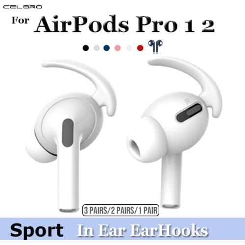 3/2/1Pairs Ear Hooks For AirPods Pro 1 2 EarHooks For Apple Air Pods Ear Holders Ear tips Earphone Accessories Holder For AirPod