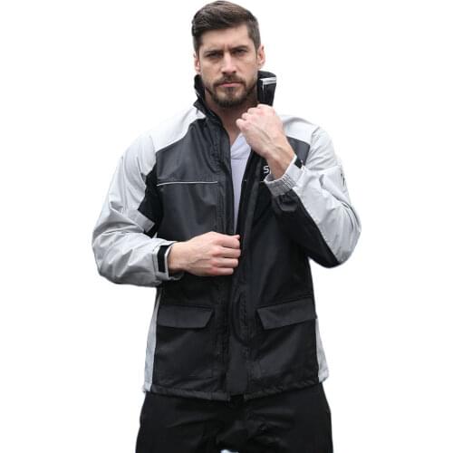 Waterproof Raincoat and Rain Pants Set Suit Mens Sports Suits Adult Poncho Electric Motorcycle Riding Breathable Chest Waders