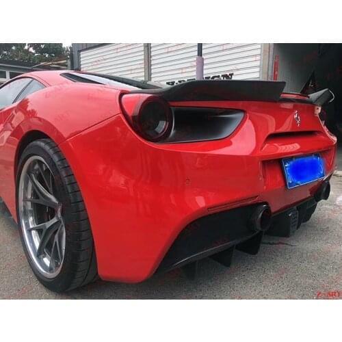 Z-ART carbon fiber rear wing for Ferrari 488 2015-2019 carbon fiber rear spoiler for Ferrari 488 488 GTB rear tail spoiler