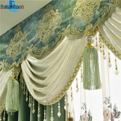 Top Quality Thickening Shading Curtains Velvet Head Valance For Living Room Curtain Sheer For Bedroom Window Decoration