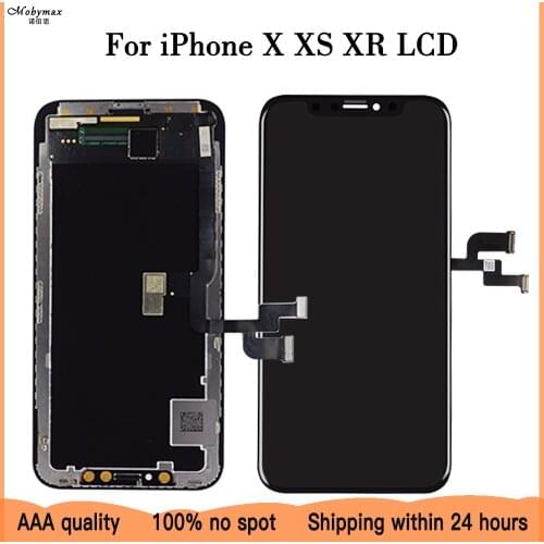 Grade For iPhone X S Max XR LCD Display For Tianma AMOLED OEM Touch Screen With Digitizer Replacement Assembly Parts Black