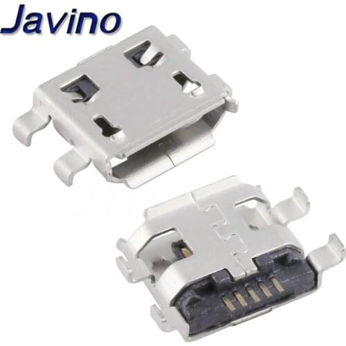 10pcs Micro USB 5pin B type 0.8mm Female Connector For Mobile Phone Mini USB Jack Connector 5pin Charging Socket Four feet plug