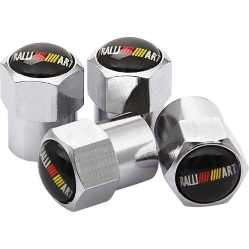 4pcs/Set Automobiles Wheel Tire Valve Air Caps For Mitsubishi RALLIART ASX Lancer Pajero Outlander L200 EVO Eclipse Car Styling