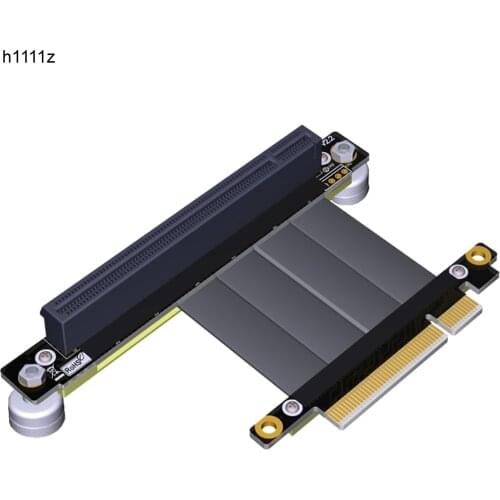 PCIE Riser PCI Express PCI E 8X to 16X Riser Card Ribbon Extender Extension 17cm Cable PCI-Express Gen3 8Gbps with Magnetic Base