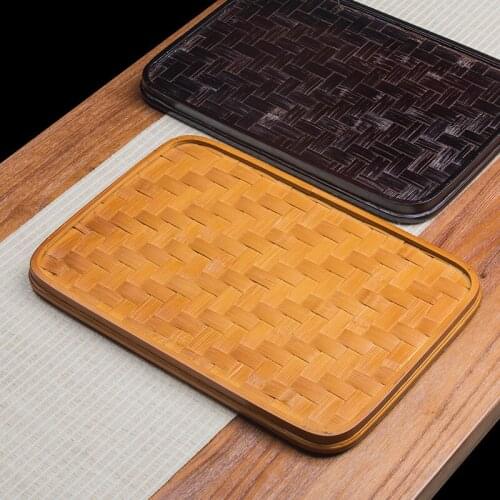 Promotion! Bamboo Tea Tray Dry Soaking Table Pot Holder Saucer Office Outdoor Kung Fu Tea Set Accessories Big Tea Tray
