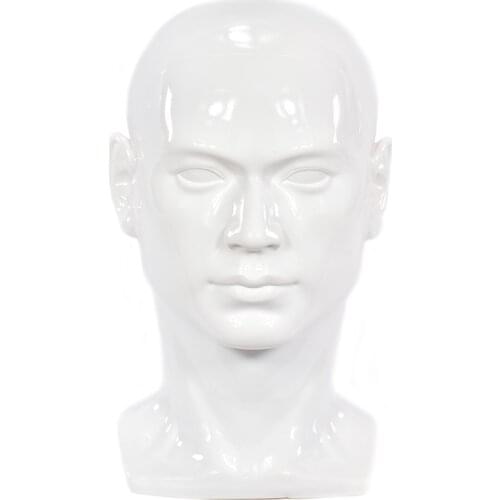 Bolihair PVC White Men Wig Stand Head Training Mannequin Head With Ear Male Dummy Head Mannequin