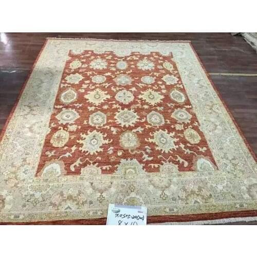 Free shipping 8'X10' 70Lines Hand-knotted Wool Oriental oushak carpet handmade antique oushak rug