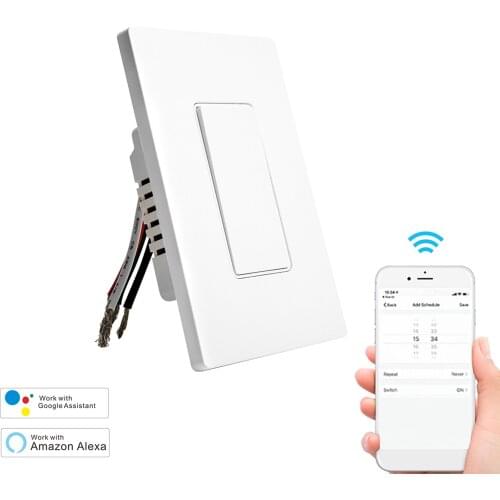 Wireless 2.4G Wall Switch WiFi wall panel transmitter Safety Switch Remote Control 10A Smart Light Switch for Light Lamp