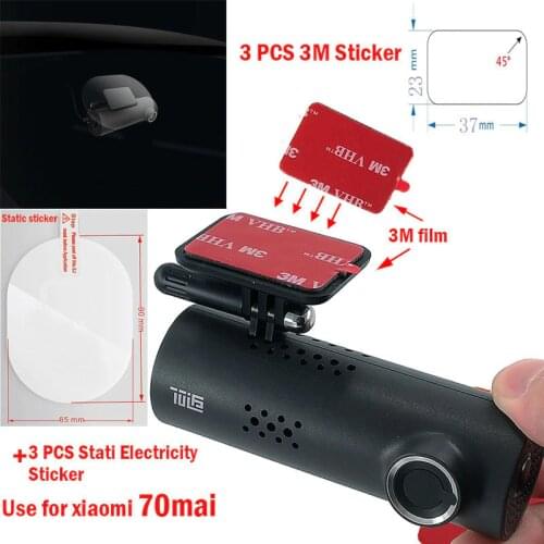 For 70 mai Dash Cam Smart Car DVR 3M Film and Static Stickers, Suitable for 70 mai Car DVR 3M film holder 3pcs