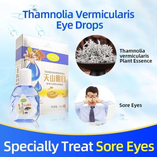 12ml Snow Tea Plant Essence Cool Eye Drops Removal Sore Eyes Fatigue Relieves Dry Eyes Pain Eyes Detox Care Drops