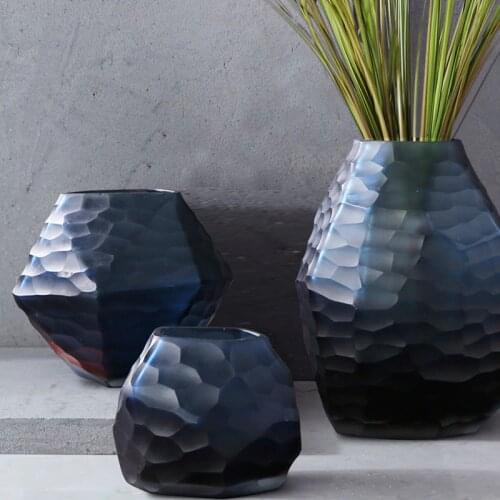 Europe glass vase diamond Hydroponics Flower arrangement vases Tabletop large vase home decoration accessories modern