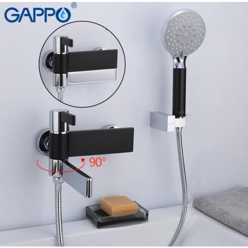 GAPPO Shower Faucets brass water tap chrome and black bath faucet mixer shower set basin faucet torneira do anheiro