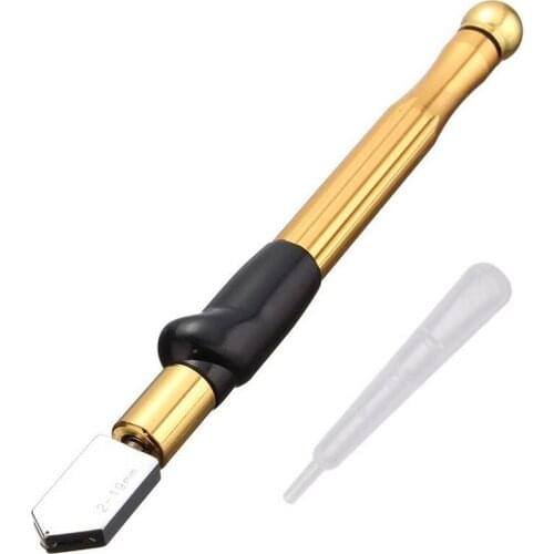 Glass Cutter Tool 2-19mm Automatic Oiling Professional Cutter for Thick Glass and Ceramic Tile Pencil Shape and Design