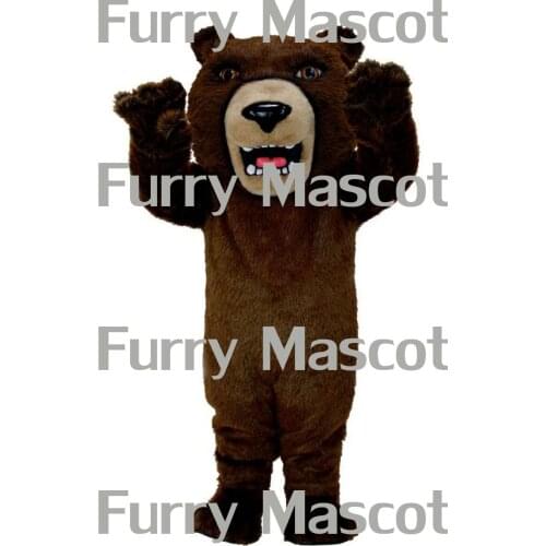 Brown Grizzly Bear Cosplay Unisex Cute Newly Mascot Costume Suit Cosplay Party Game Dress Outfit Adult Gift A