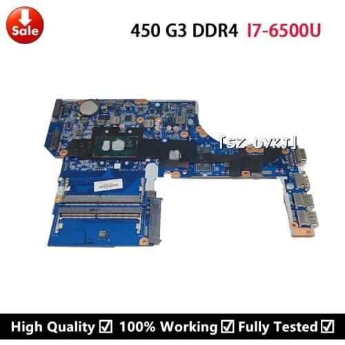 For HP 450 G3 470 G3 Laptop Motherboard With i7-6500U CPU 855565-601 855565-001 855565-501 DAX63CMB6C0 DAX63CMB6D1 Mainboard