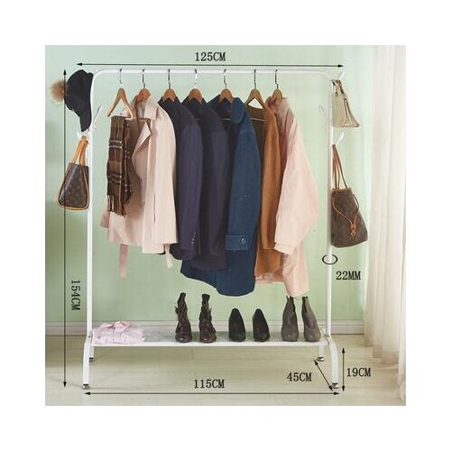 Floor-standing hangers single-bar clothes rod indoor simple floor hangers home bedroom clothes rack
