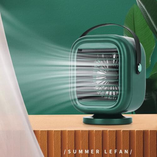 Air Cooler Fan Mini Desktop Air Conditioner with Night Light Water Fast Cooling Fans Humidifier Purifier Multifunction Summer
