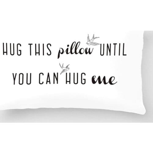 Hug This Pillow Until You Can Hug Me Cushion Cover Long Distance Gift Pillowcase Pillow Cushion Cover Wedding Decorative Case