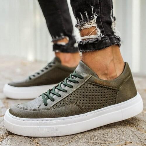 Chekich Shoes for Men Khaki Faux Leather 2021 Autumn Season Casual Unisex Sneakers Wedding Office Fashion Orthopedic Height Increase Odorless High White Outsole Lightweight Running Sport Breathable Flats Suits CH015 V4