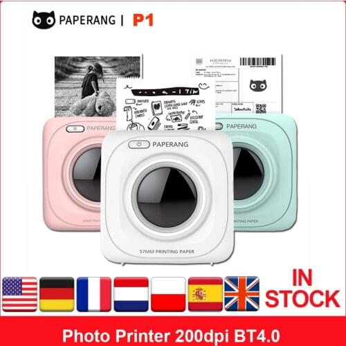 Original Xiaomi PAPERANG P1 Pocket Mini Photo Printer 200dpi BT4.0 Phone Connection Wireless Portable Thermal Printer Clearly