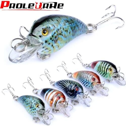 1Pcs Crank Fishing Lures 4.5cm 4.2g Floating Mini Minnow Wobblers Artificial Hard Bait Crankbait for Pike Bass Fishing Tackle