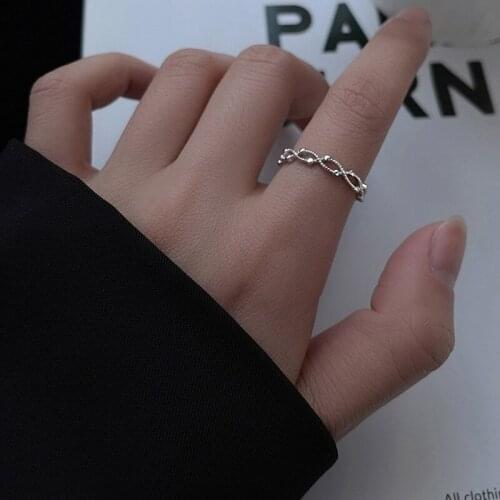 Simple Fashion Line Sense Cross Rings For Women Adjustable Opening Design Personality Girlfriend Jewelry Accessories BOYULIGE