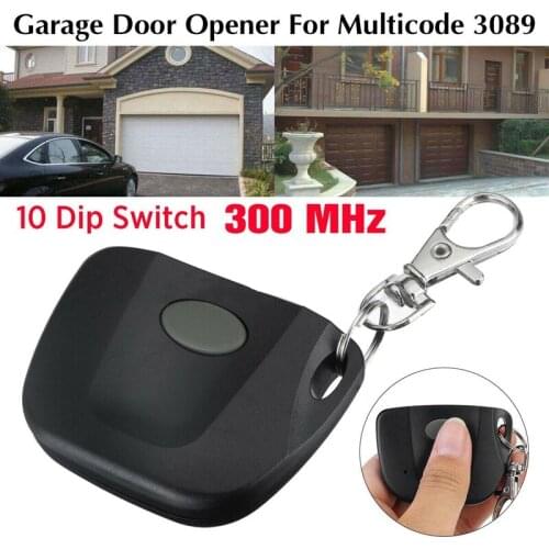AU05 -300 MHz Remote Control Garage Door Opener Car Gate Opener Mini Remote Transmitter Black for Multicode 3089