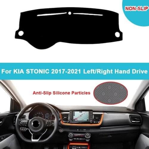 Silicone Non-Slip Car Auto Dashboard Cover For KIA Stonic 2017 2018 2019 2020 2021 Sunshade Pad Wrap Rug Carpet Car Protective
