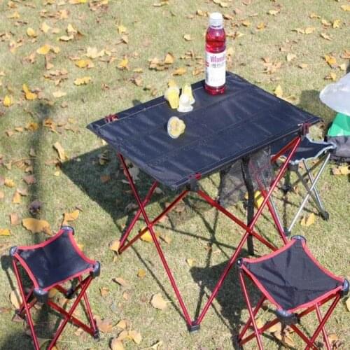 Outdoor Folding Ultra-light Aluminum Alloy Portable Camping Picnic Table