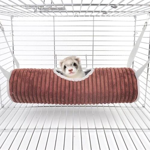Hamster Tunnel Hammock For Small Animals Sugar Glider Tube Bed Rat Ferret Toy