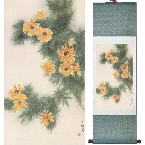 Home Office Decoration Chinese scroll painting birds painting Chinese wash Printed painting 052510