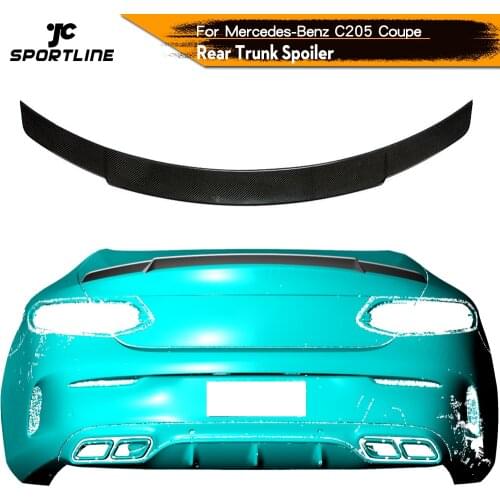Rear Trunk Bot Lid Cover For Merecedes-Benz C Class C205 Coupe 2015 - 2019 Carbon Fiber