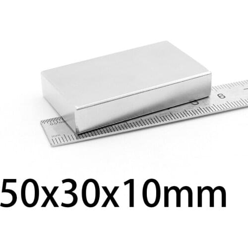 1-3PCS 50x30x10mm N35 Super Strong Neodymium Magnets Block Permanent Magnet 50mmx30mmx10 mm NdFeB Powerful Magnetic 50*30*10mm