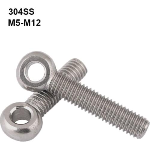 304 Stainless Steel Fisheye Eye Slip Hole Screw Ring Link Bolt Live Bolts M5 M6 M8 M10 M12