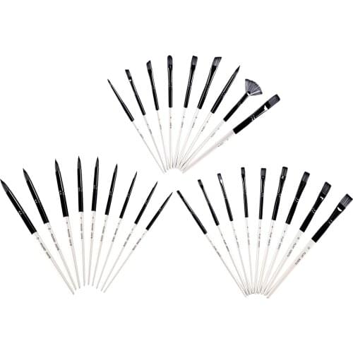 9 Pcs Painting Brush Set Acrylic Oil Watercolor Painting Craft Art Model Kit