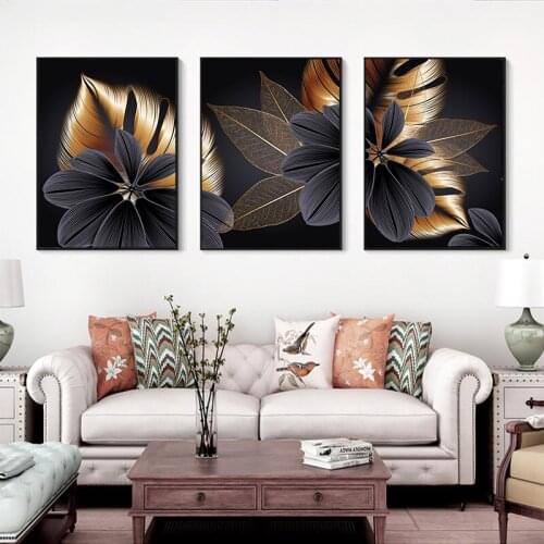 Abstract Leaf Canvas Painting Nordic Luxury Decor Picture Wall Art Modern Home Decor Poster and Print for Living Room Design