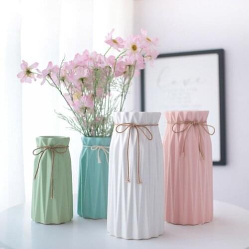Anti-ceramic Vase Home Decoration European-style Rural Style Plastic Vase Flower Basket Anti-fall Creative Wedding Decoration