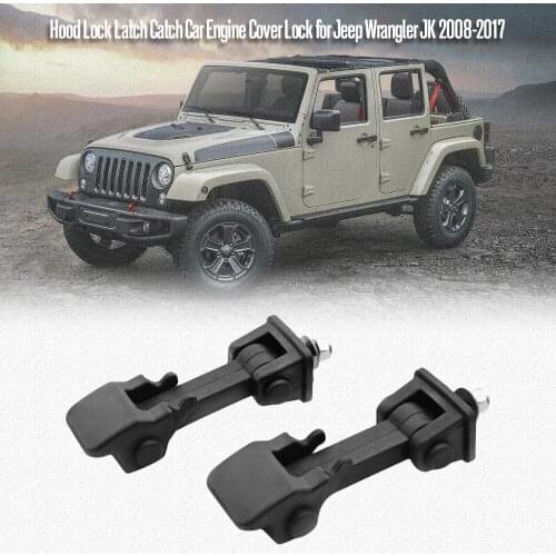 Car Accessories Hood Lock Catch Car Engine Cover Lock for Jeep Wrangler JK 2008 to 2017 for Jeep Wrangler TJ 1997-2007