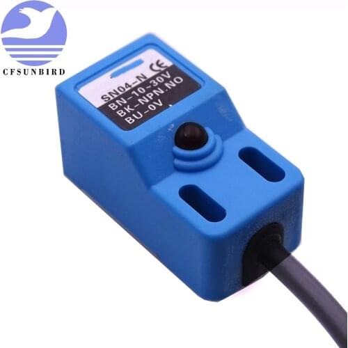 CFsunbird 10pcs SN04-N 4mm Inductive Proximity Sensor Detection Switch NPN NO DC 10-30V Metal Sensor 3 Wire