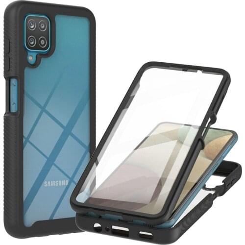 M 12 2021 Crystal Case Bumper Armor Front Film 360 Protect Back Shell for Samsung Galaxy M12 Case Samsung M12 SM-M127 Shockproof