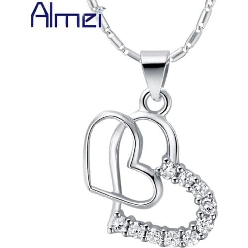 Long Necklaces Heart Collares Lady 2017 Mujer Silver Summer Style Bijouterie New Mujer Accessories Love Gifts Fashion Ulove N705