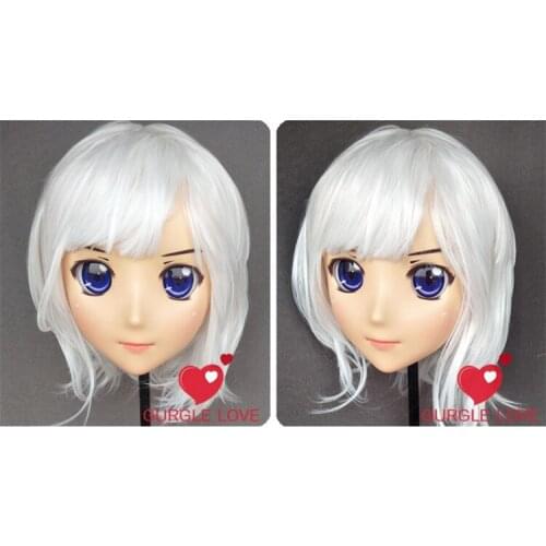 DM117) Resin Girl Japan Anime Kigurumi Cosplay Masks Comic and Animation Mask Cosplay Women Cartoon BJD Crossdressing