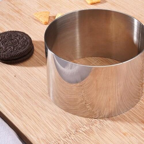 3.5 Inch Round Stainless Steel Mousse Ring 304 Thick Cake Bread Pudding Baking Mold Easy Demoulding A Good Helper In The Kitchen