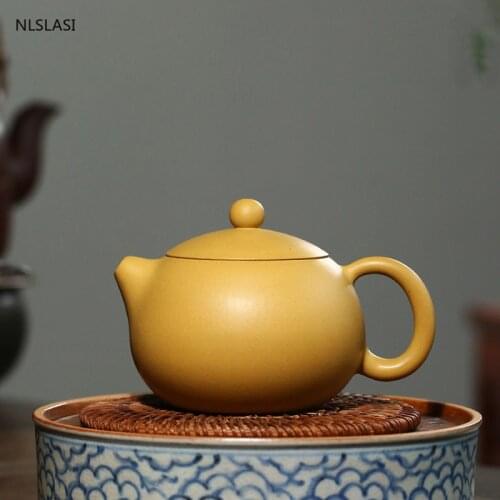 Chinese Yixing tea pot purple clay Xishi filter teapot beauty kettle Raw ore Handmade Tea set authentic Tie Guanyin Puer 240ml