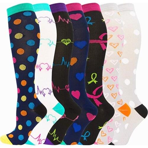 Compression Socks 20-30 Mmhg Is Best Graduated Prevent Varicose Veins Socks For Men & Women, Running, Flight, Travels Socks